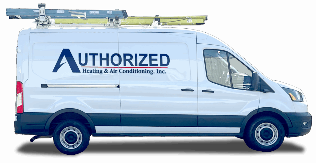 Authorized White Van